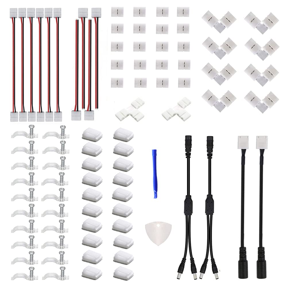 Buy 3528 2pin 8mm LED Connector kit led Strip Connector LShaped