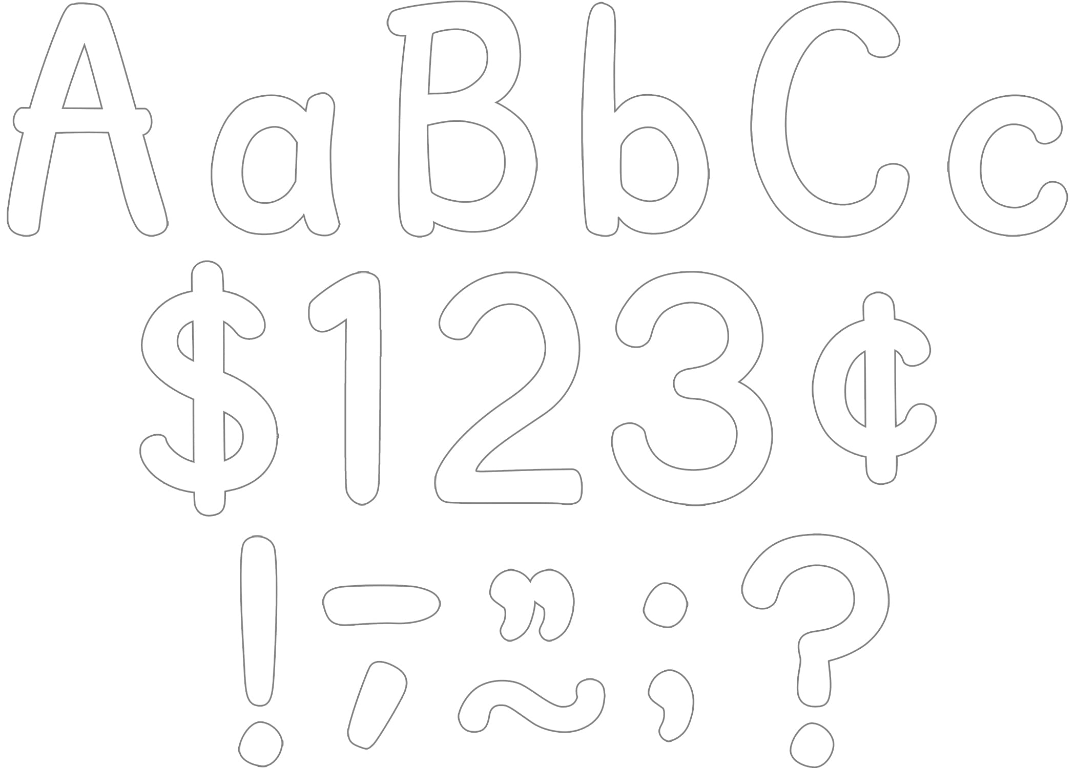 White 4" Modern Classic Letters Combo Pack, Pack of 257