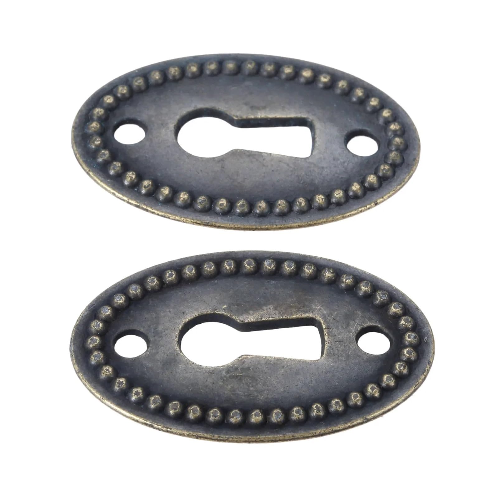 Usohjz One Color 5Pcs Oval Shape Keyhole Cover Carved Hollow Connectors Jewelry Findings Antique Furniture Hardware