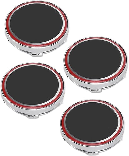 Miniatura 2 de aqxreight Cubierta de cubo de rueda de automóvil, 4 unidades, cubierta central de rueda de automóvil, impermeable, aleación de aluminio, prevención
