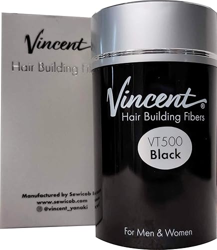 Vincent - Fibras para el pelo color negro