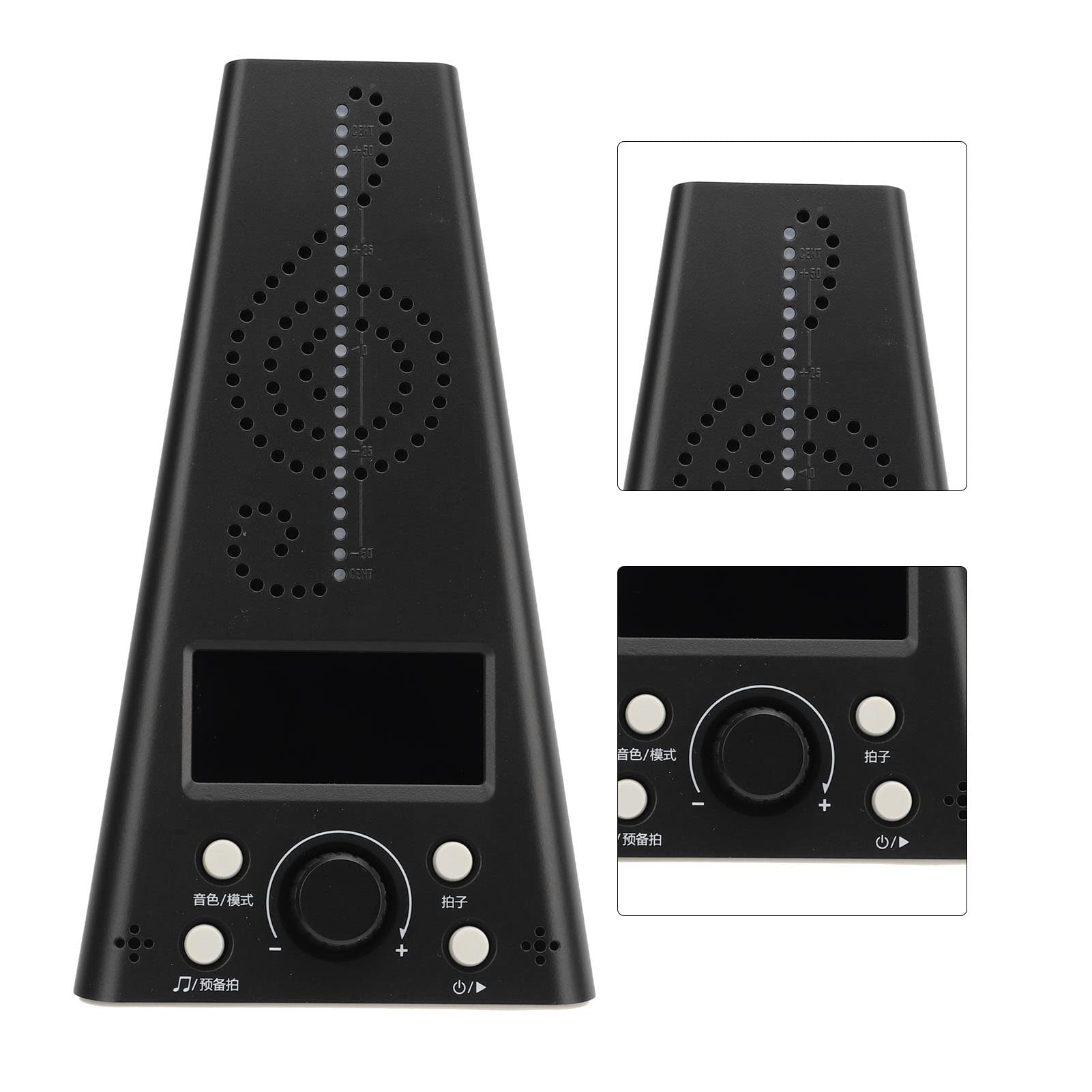 Afinador de Metrónomo, Generador de Tonos, Afinador de Volumen Ajustable 3 en 1, Metrónomo Digital Recargable con Altavoz Integrado, Metrónomo Digital, Metrónomo de Ejecución, Afinador de Trompeta, Me