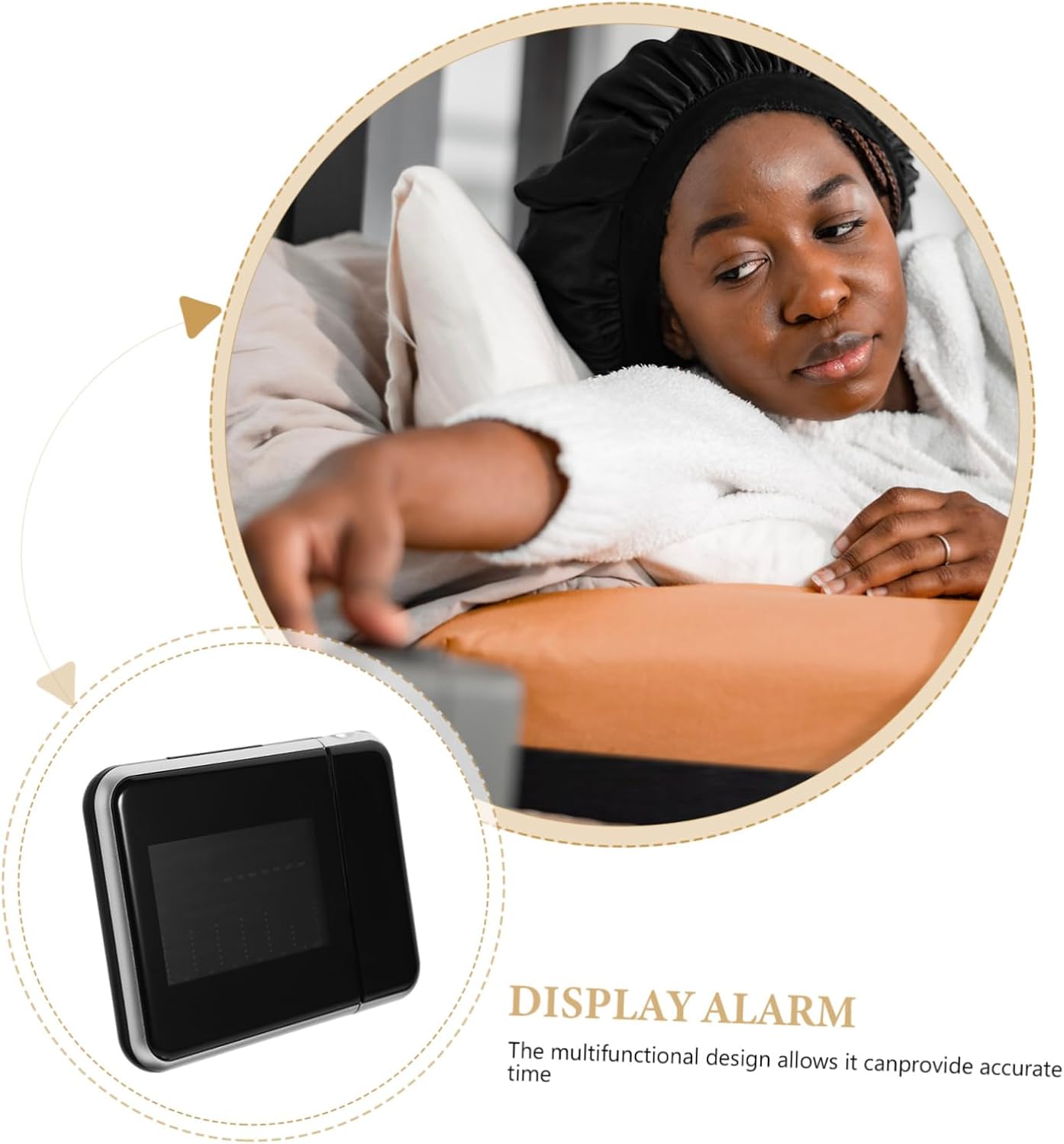 Led Projection Alarm Clock for Heavy Sleepers Digital Wall Clock Snooze Battery Operated Modern Design Style
