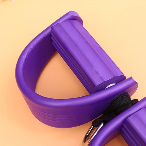 Miniatura 9 de Toddmomy Mangos de agarre único, cuerda de tensión elástica, banda de entrenamiento, cuerda de pierna, pedal de resistencia, banda de resistencia,