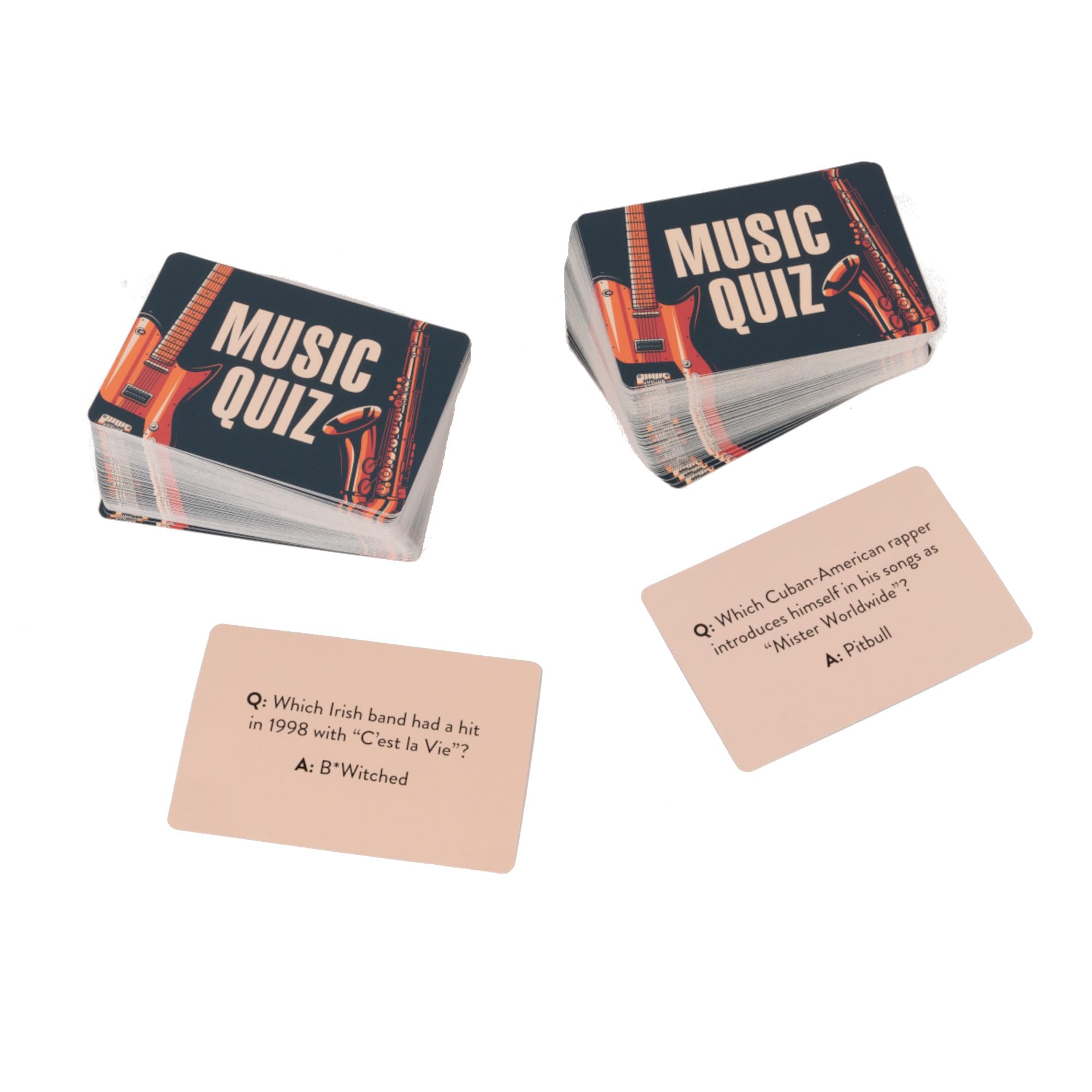 Professor PUZZLE Jeu de quiz musical | 200 cartes de questions | Trivia de différents genres et décennies | Idéal pour les soirées de jeux en famille | Cadeau parfait pour Noël