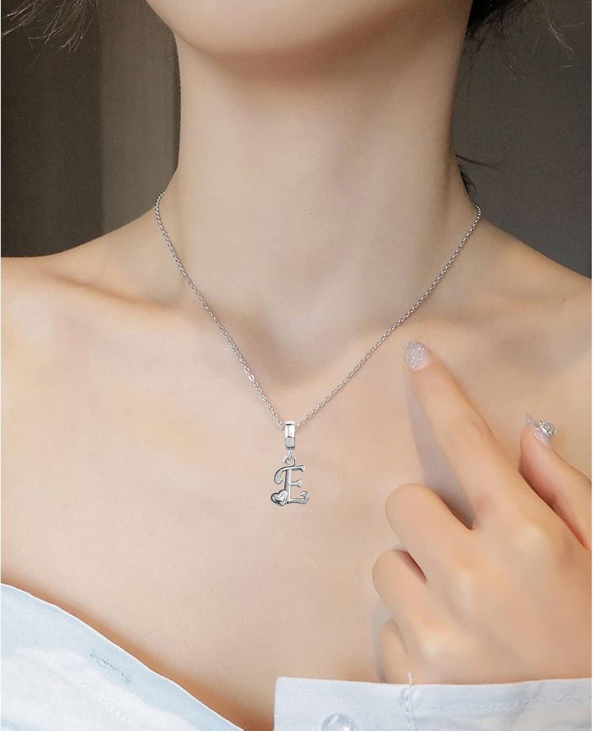 TGLS Initial A-Z Letter Charm with Heart Dangle Beads Compatible With Pandora Charms Bracelets - Image 6