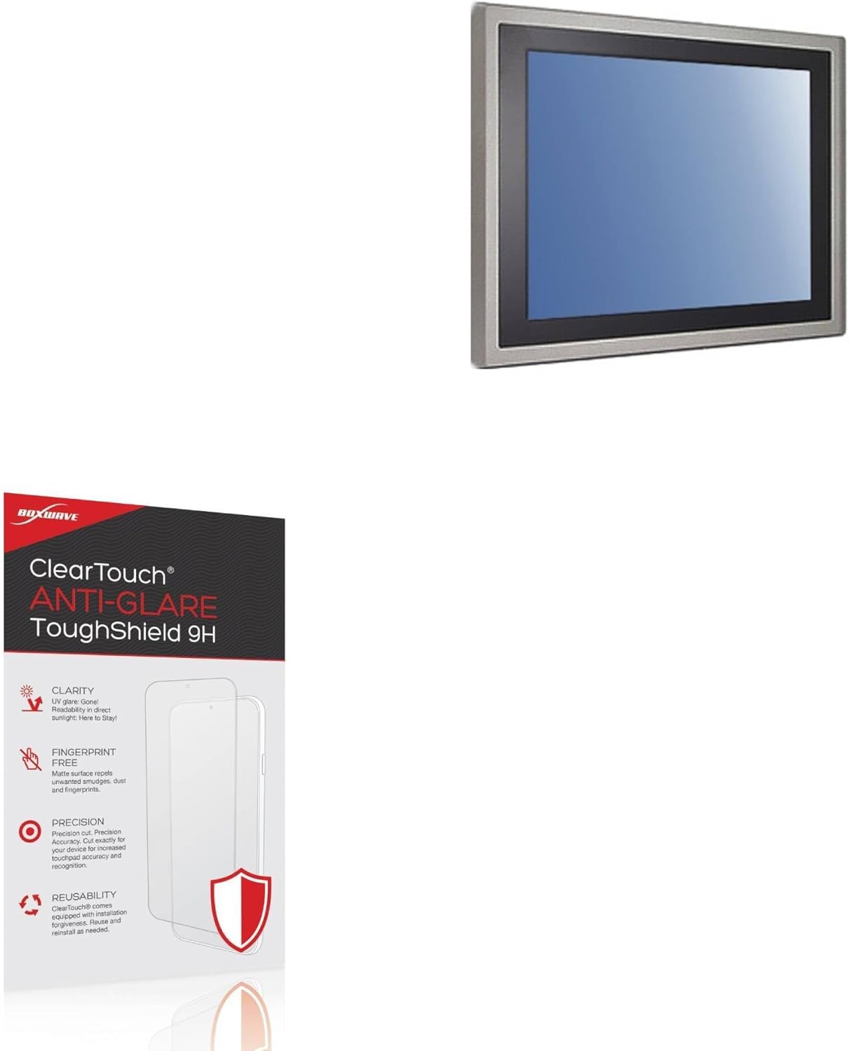 BoxWave Screen Protector Compatible With BSI Computer PMS5812 - ClearTouch Anti-Glare ToughShield 9H (2-Pack), Anti-Glare 9H Tough Flexible Film Screen Protector