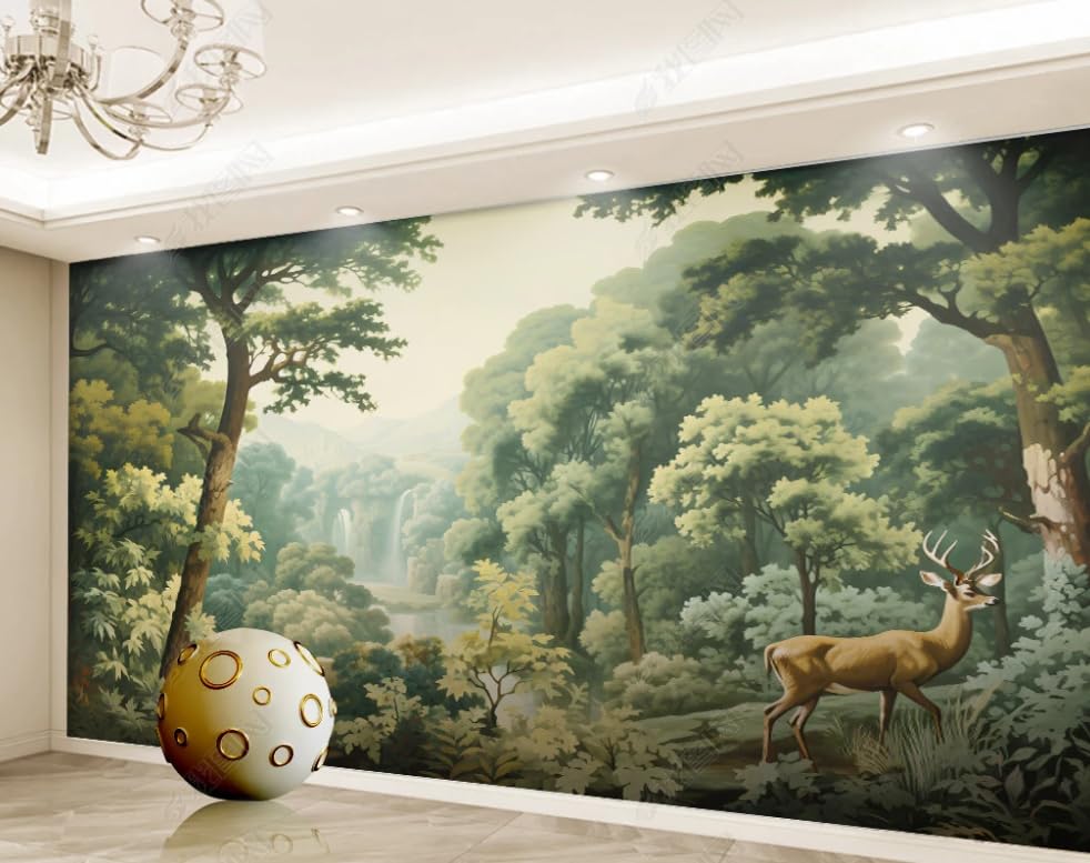 Papier peint intissé plantes rurales grand format déco murale chambre