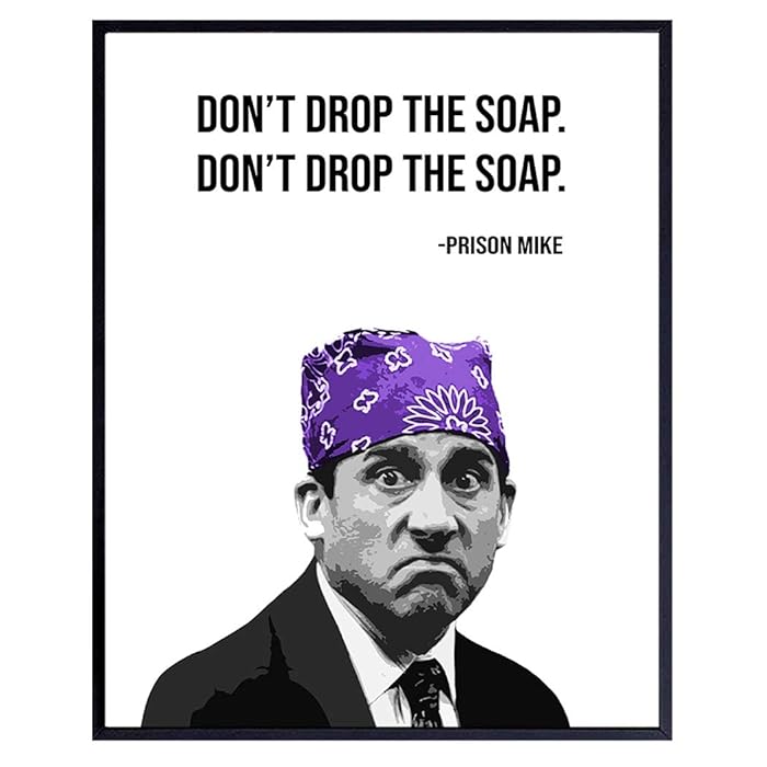 Buy Michael Scott Poster, The Office Merch Prison Mike Funny
