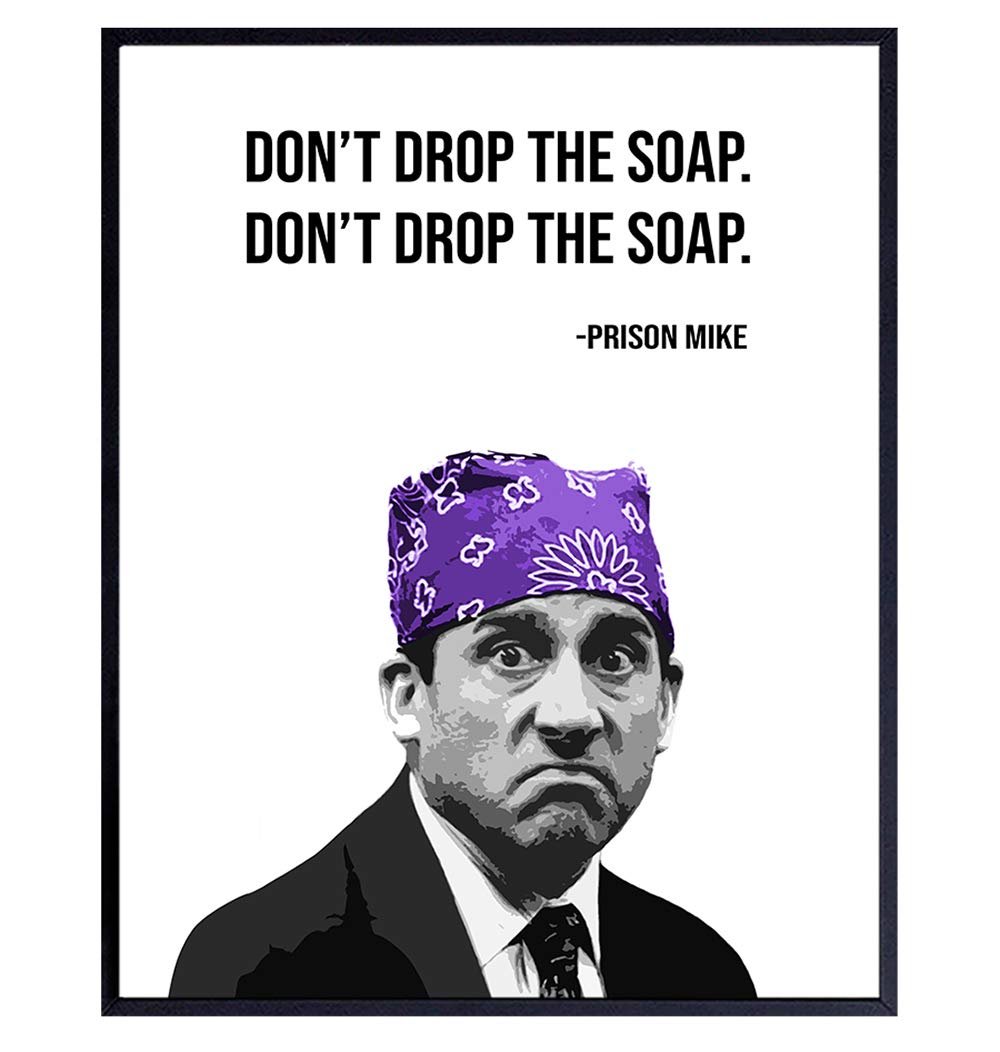 Buy Michael Scott , The Office Merch Prison Mike Funny Bathroom