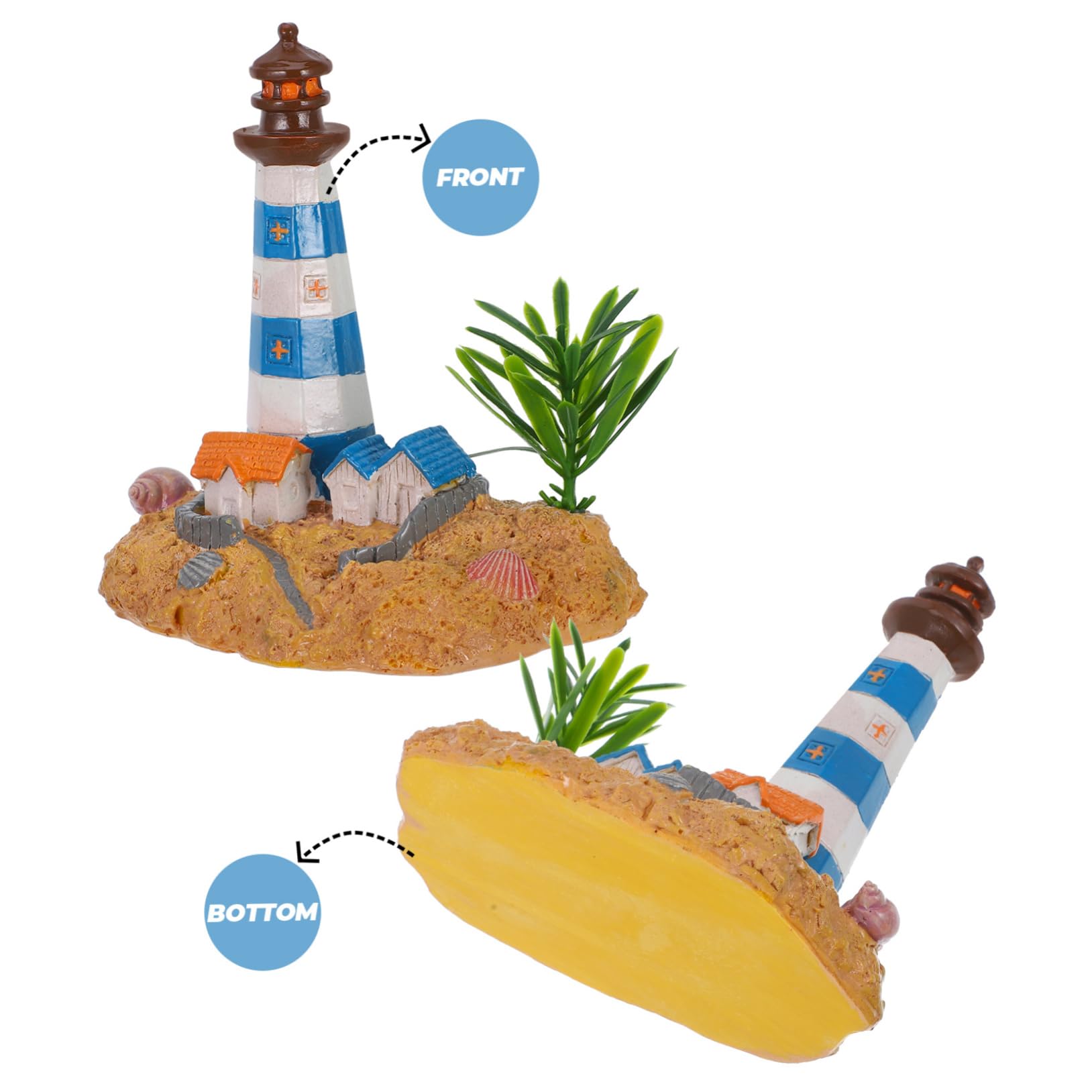 Cabilock 3 Piezas Adornos De Acuario Decoración De Acuario De Peces Decoraciones para Esconder Acuarios Decoración del Faro del Patio Decoración De Faro Náutico Adornos para Peceras Resina