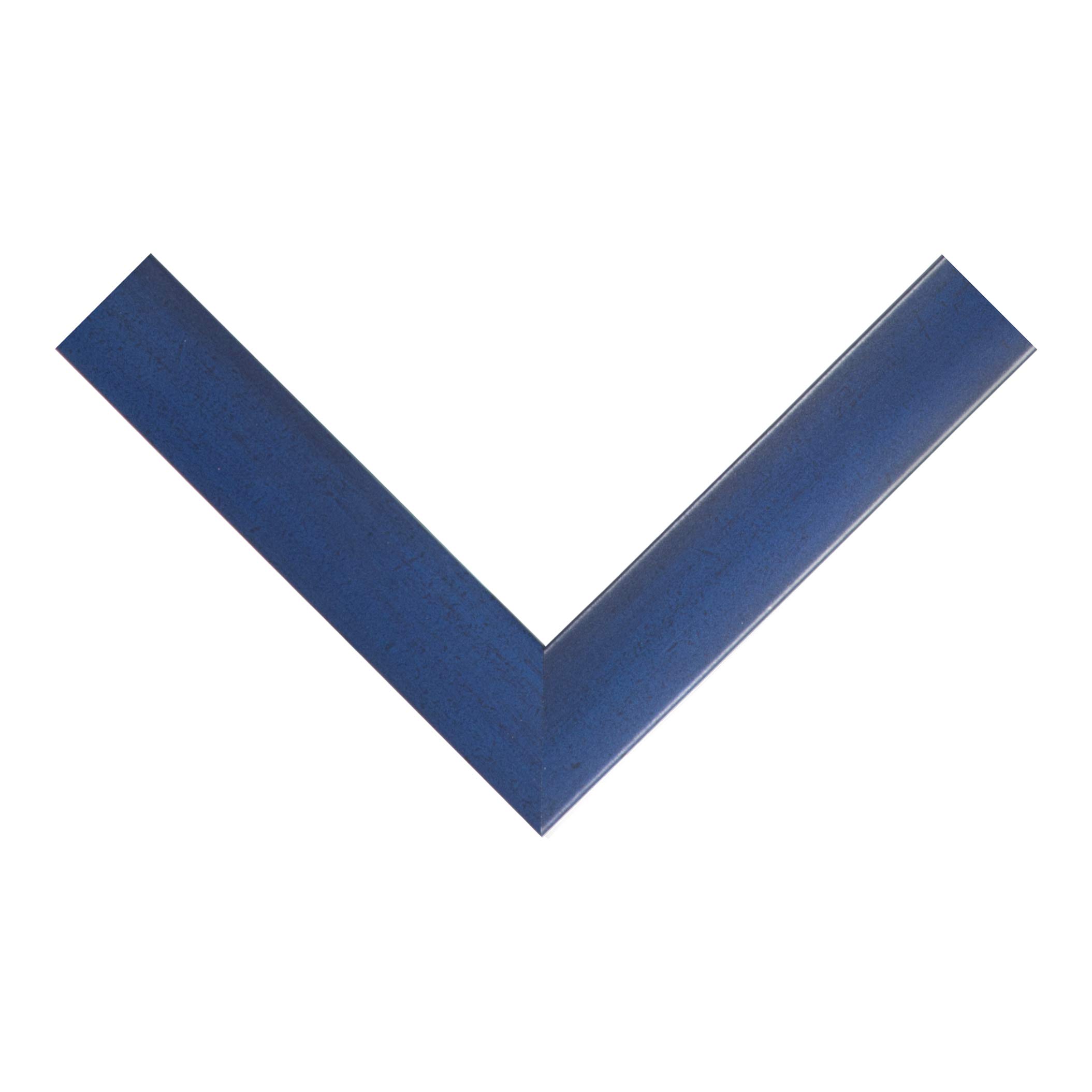 Duisburger-Rahmen24 Flex 35 - Specchio da Parete 50x120 cm con Cornice (Blu Scuro Sfocato), Specchio su Misura con Striscia di Legno MDF da 35 mm di Larghezza e Parete Posteriore Robusta con Ganci