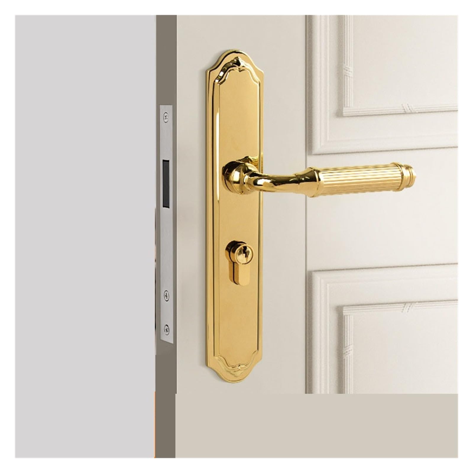 Serrure de porte silencieuse laiton poignée magnétique anti bruit de claquement