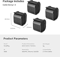 Vista 7 de SmallRig Abrazadera de cámara (4 piezas) para cable HDMI/SDI/Micrófono, Soporte de montaje de bloqueo de cable de cámara DSLR 0.079-0.276 in