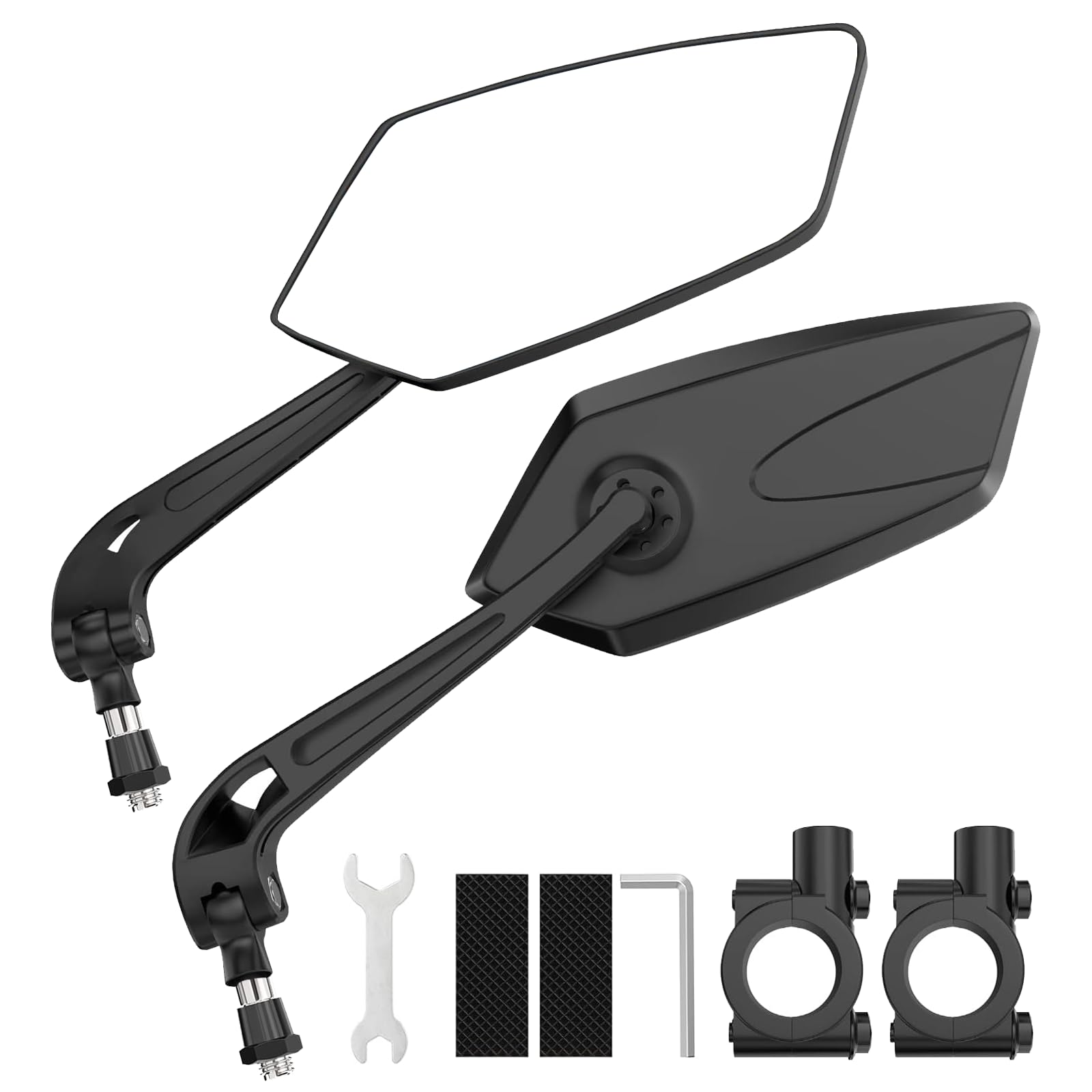 Bike Mirror 1 Pair Adjustable and Rotatable Handlebar Mirror HD Blast-Resistant Bicycle Mirror
