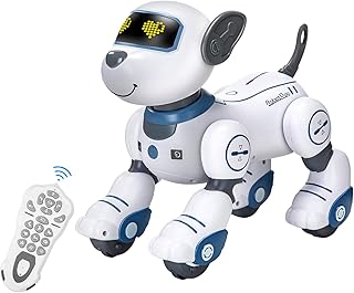 Remote Control Robot Dog Toy: Programmable Robotic Puppy for Kids Smart Interactive Robot Pet Dog Dancing Singing Stunt Animal Toy for Toddler Toys 3-8 Year Gift
