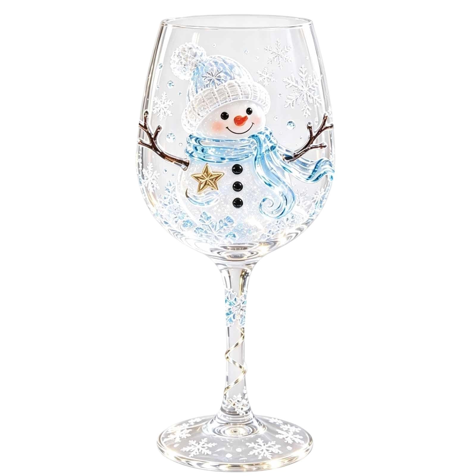JytxhgzrVZ Christmas Wine Glasses Set of 6, Holiday Drinking Glass，B