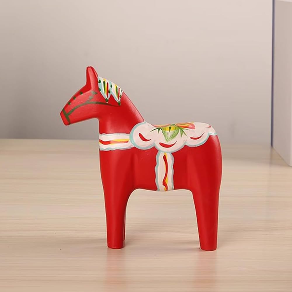 ピース木製ダラ馬置物スウェーデン国民スタイル木製装飾品像