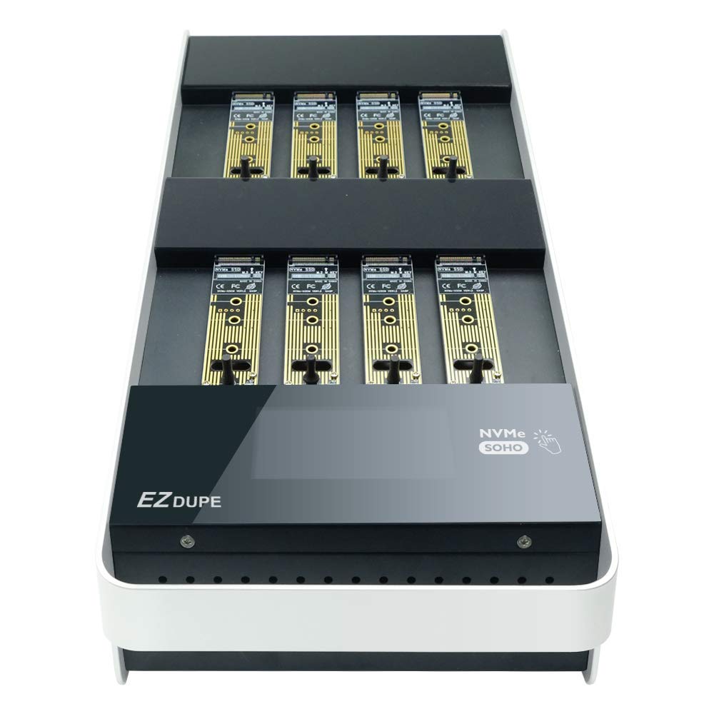 EZ DUPE Duplicador NVMe de 1:7 M.2 con Pantalla Táctil – Clonador de Disco Duro M.2 NVMe SSD (Soho NVMe Touch)