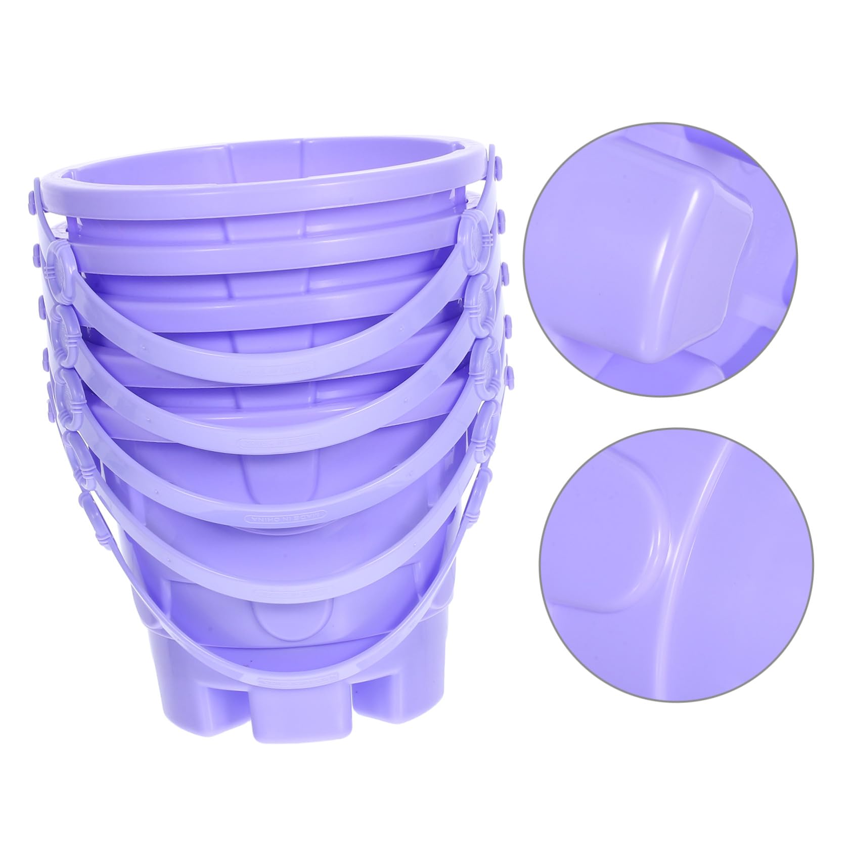Secchiello Mare Bimbo Plastico 5 Pezzi Mini Bucket Toys Atmosfera Estiva | Design Creativo Leggero, per Spiaggia e Sabbia, Set per Ragazzo Ragazza, Gioco Pratico Colore Casuale