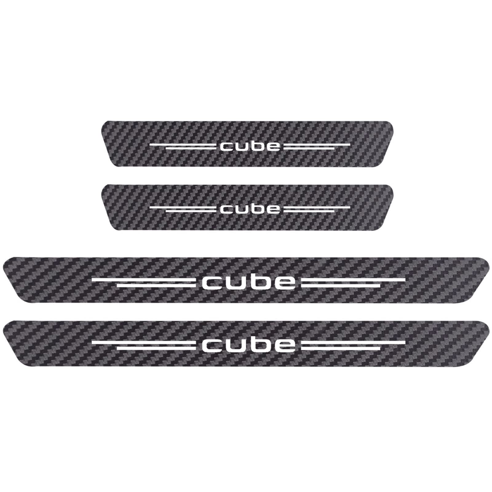 Symilov 4Pcs Car Door Sill Protector for Nis-san JUKE KICKS CUBE DAYZ NAVARA TERRA, Anti Scratch Carbon Fiber Threshold Edge Entry Guard Stickers Kick Plates Styling Accessories, CUBE