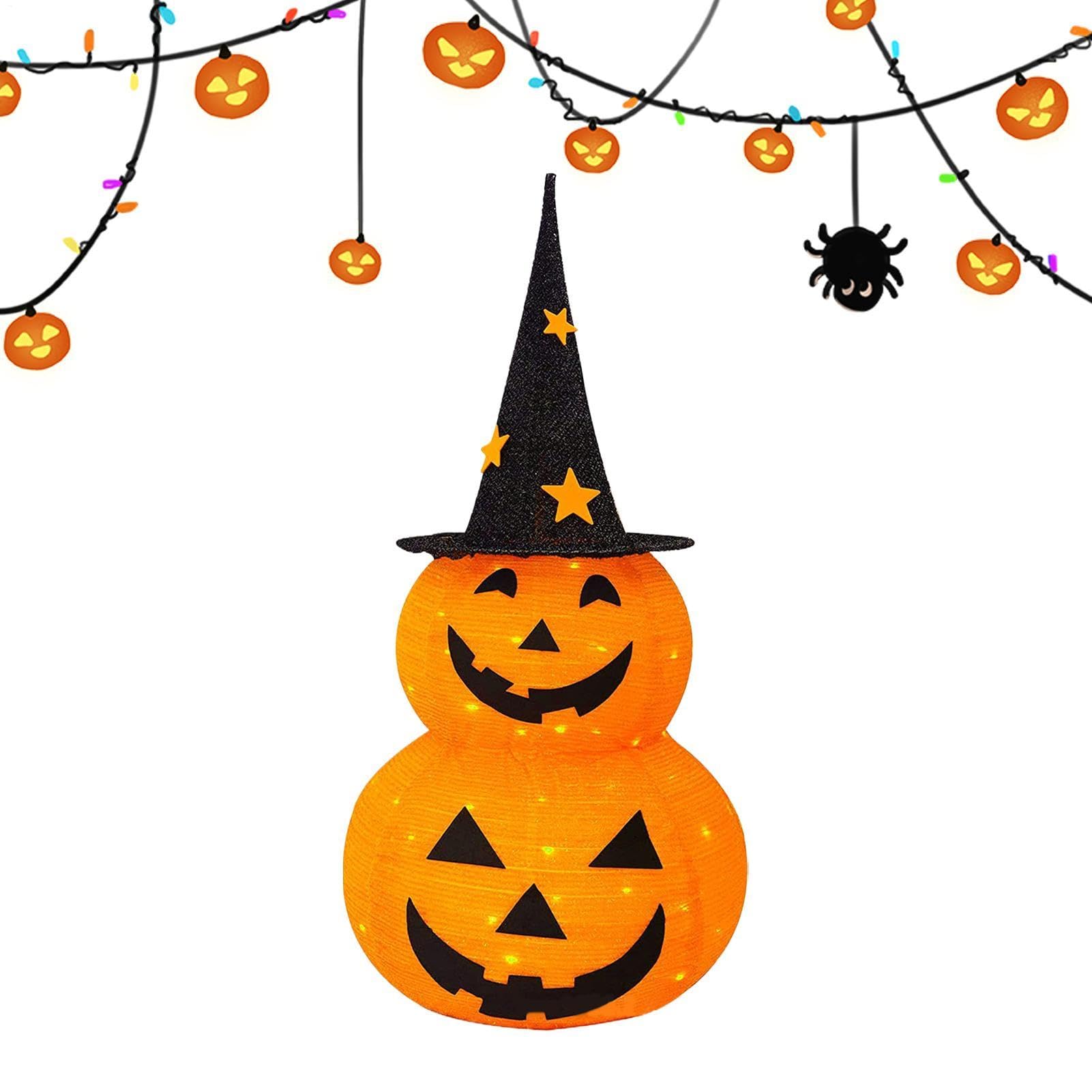 Świecące Dynie Zewnętrzne Halloweenowa Dekoracja Ogrodowa Na Baterie | Świąteczna Dekoracja Ogrodowa Dla Właścicieli Domów, Najemców, Do Domu, Mieszkania, Akademika, Salonu, Sypialni, Balkonu,