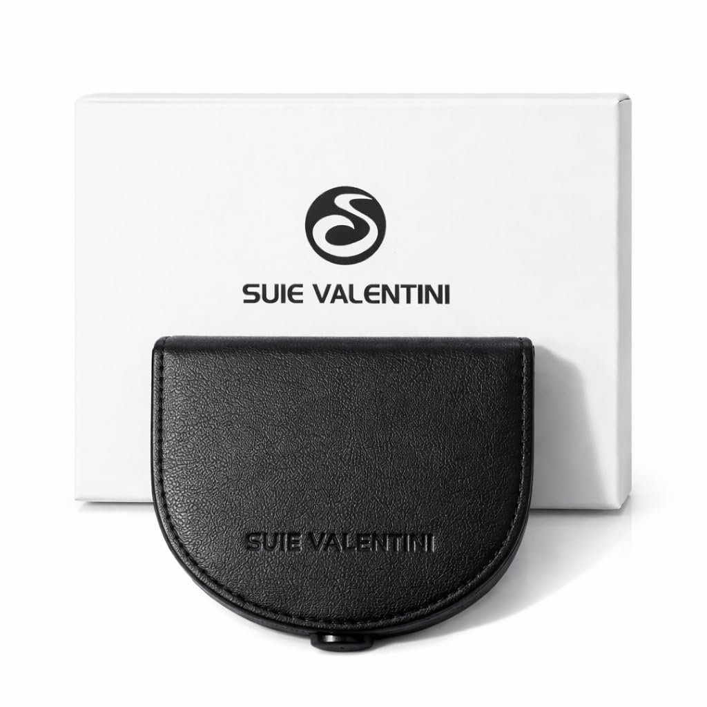 Porta Monete Uomo in Vera Pelle – Portafoglio Compatto con Scomparti per Monete, Carte e Contanti – 100% Genuine Leather – Con Scatola Regalo.