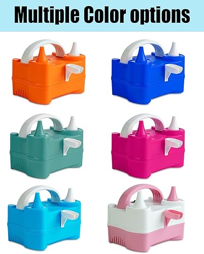 Miniatura 7 de LANGXUN Bomba eléctrica portátil de globo de alta potencia, dos boquillas de 110 V 600 W, soplador de aire eléctrico para globos de látex para