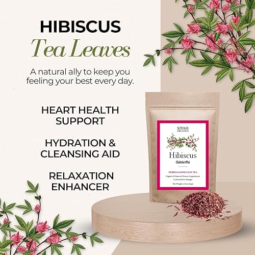 Miniatura 2 de Té de hojas sueltas de hibisco - Apoyo de relajación e hidratación para mujeres y hombres - 100% natural y orgánico - Suplemento de hierbas hecho a