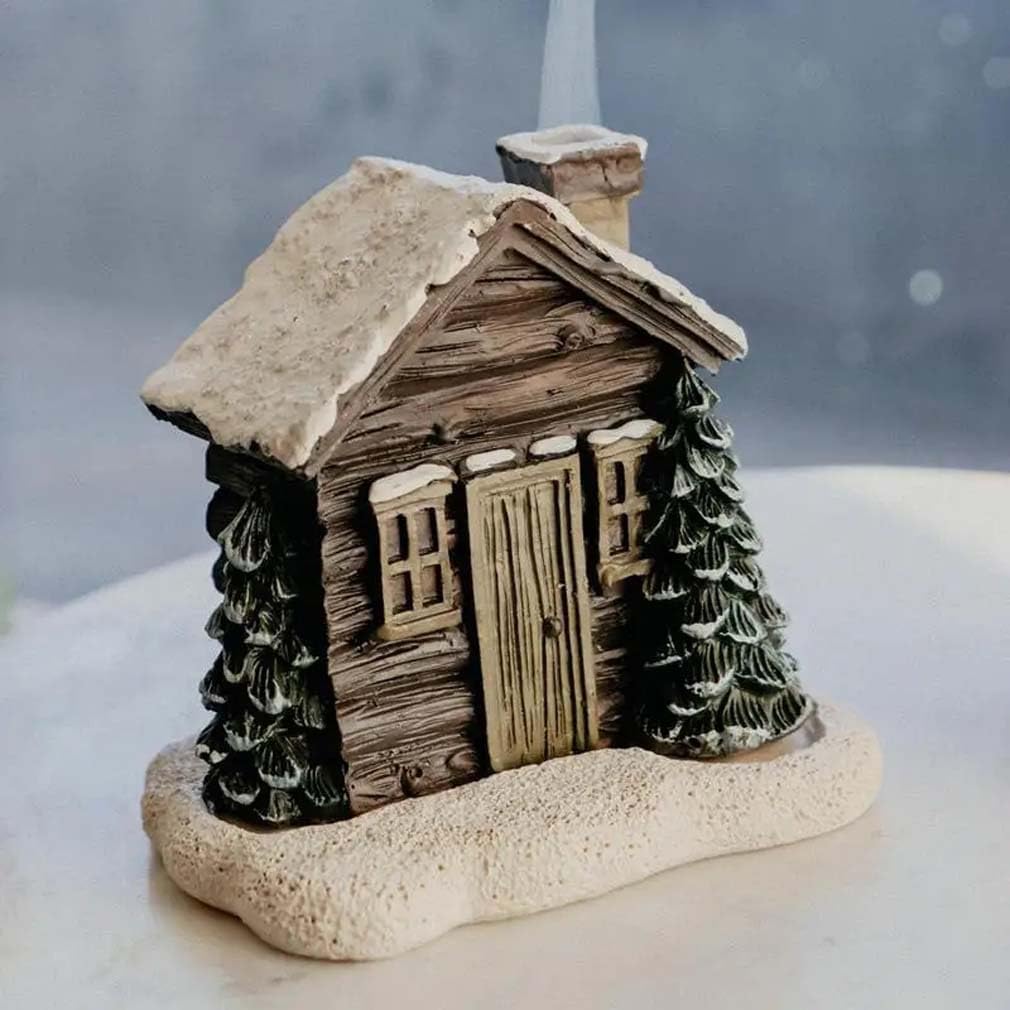 Incense Burner Home - Bruciatore di incenso, Porta Incenso Chiuso, Diffusore di Incenso con 2 Coni di Incenso, Decorazione Natalizia
