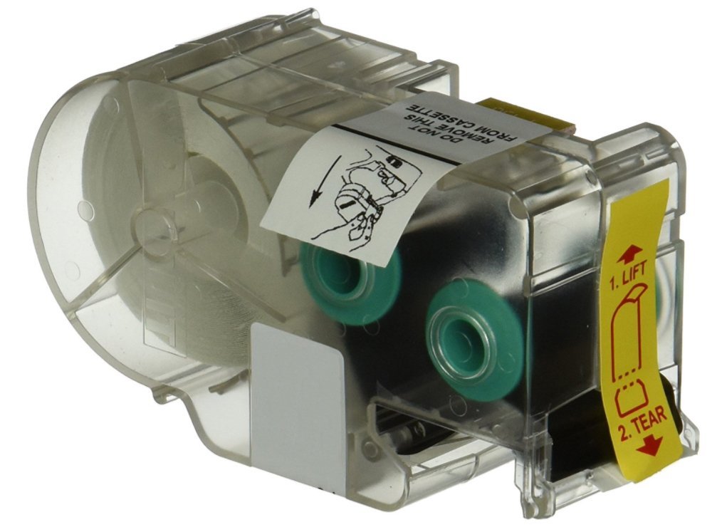 Panduit T100X000C1C-BK P1 Cassette Continuous Tape Label, Nylon Cloth, Black/White