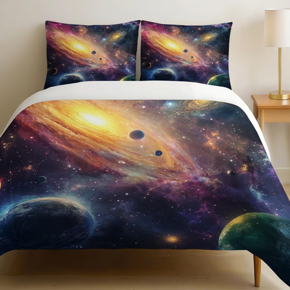 Housse de couette 200x200 univers violet pour remplacer le linge de lit uni et sans relief