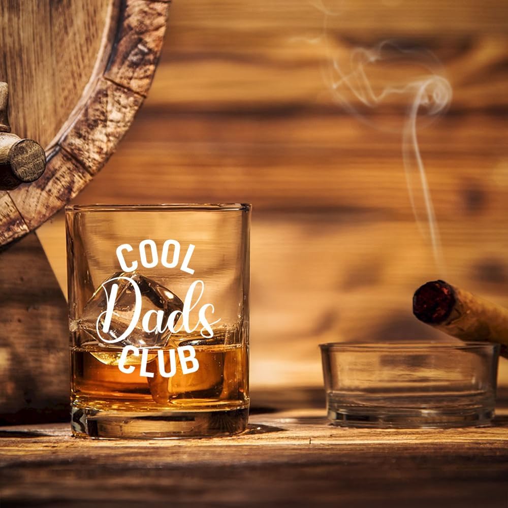 Perfectinsoy Cool Dads Club Whiskey Glass, Father's Day Gifts for Men Dad Grandpa Uncle Husband, Funny Retirement Birthday Gifts for Men Him Daddy Grandpa, Best Dad Ever Whiskey Glass - Image 4