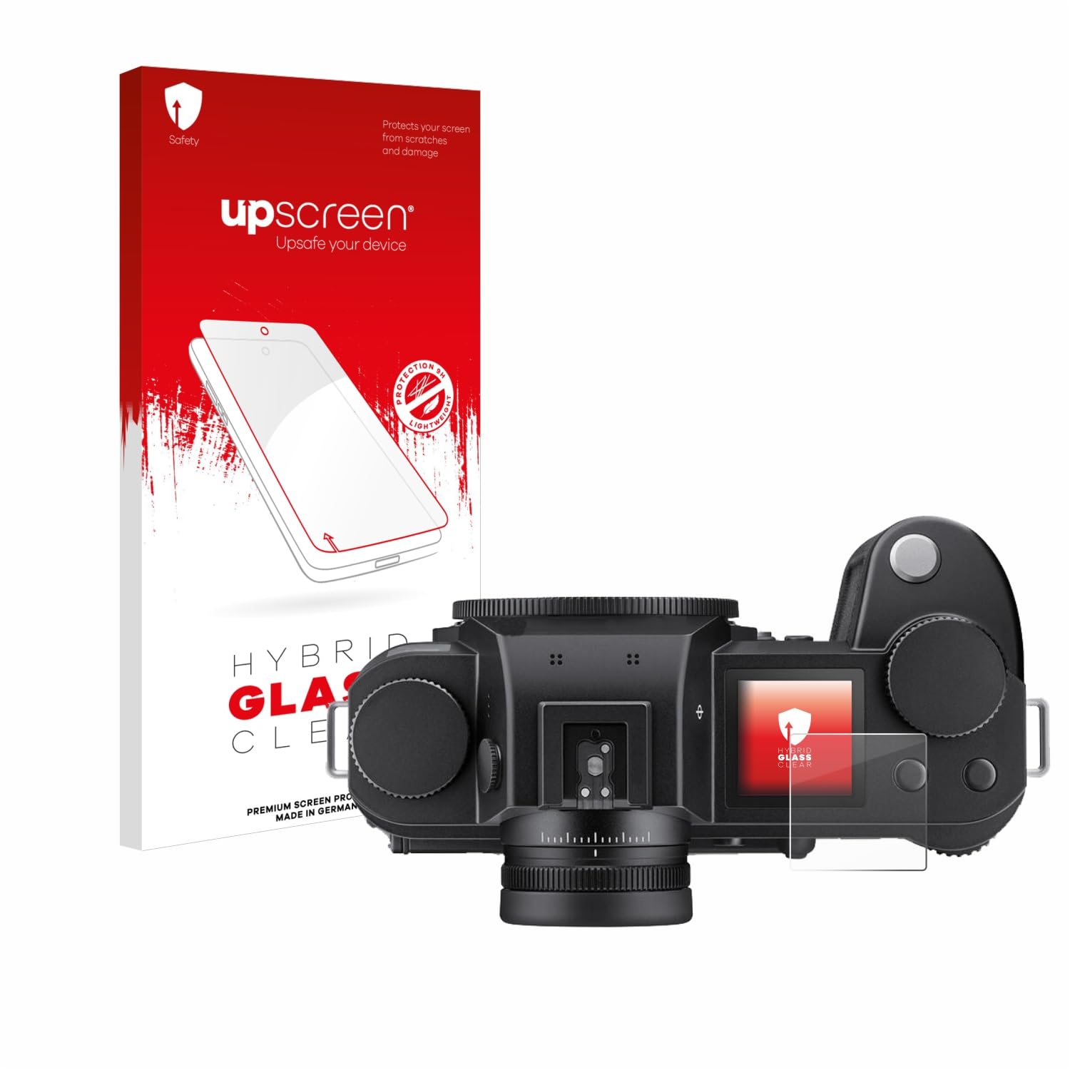upscreen Screen Protector Film compatible with Leica SL3 (top plate display) - 9H Glass Protection, Extreme Scratch Resistant