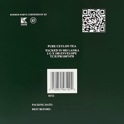 Miniatura 7 de Sadaf Bolsas de té de cardamomo  Mezcla especial de té negro de cardamomo de Ceilán  Producto Quicktea cosechado en Sri Lanka  100 bolsas paquete de