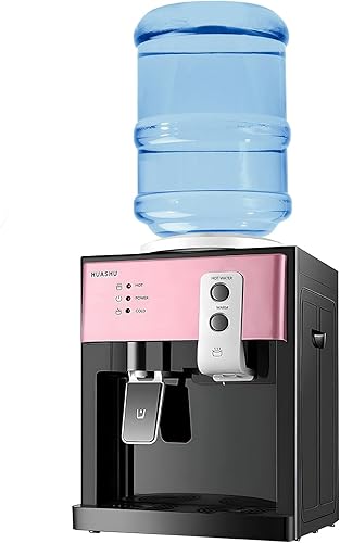 Mini dispensador de enfriador de agua, dispensador de agua de carga superior para botellas de 1 a 5 galones, dispensador de agua fríacaliente de 3
