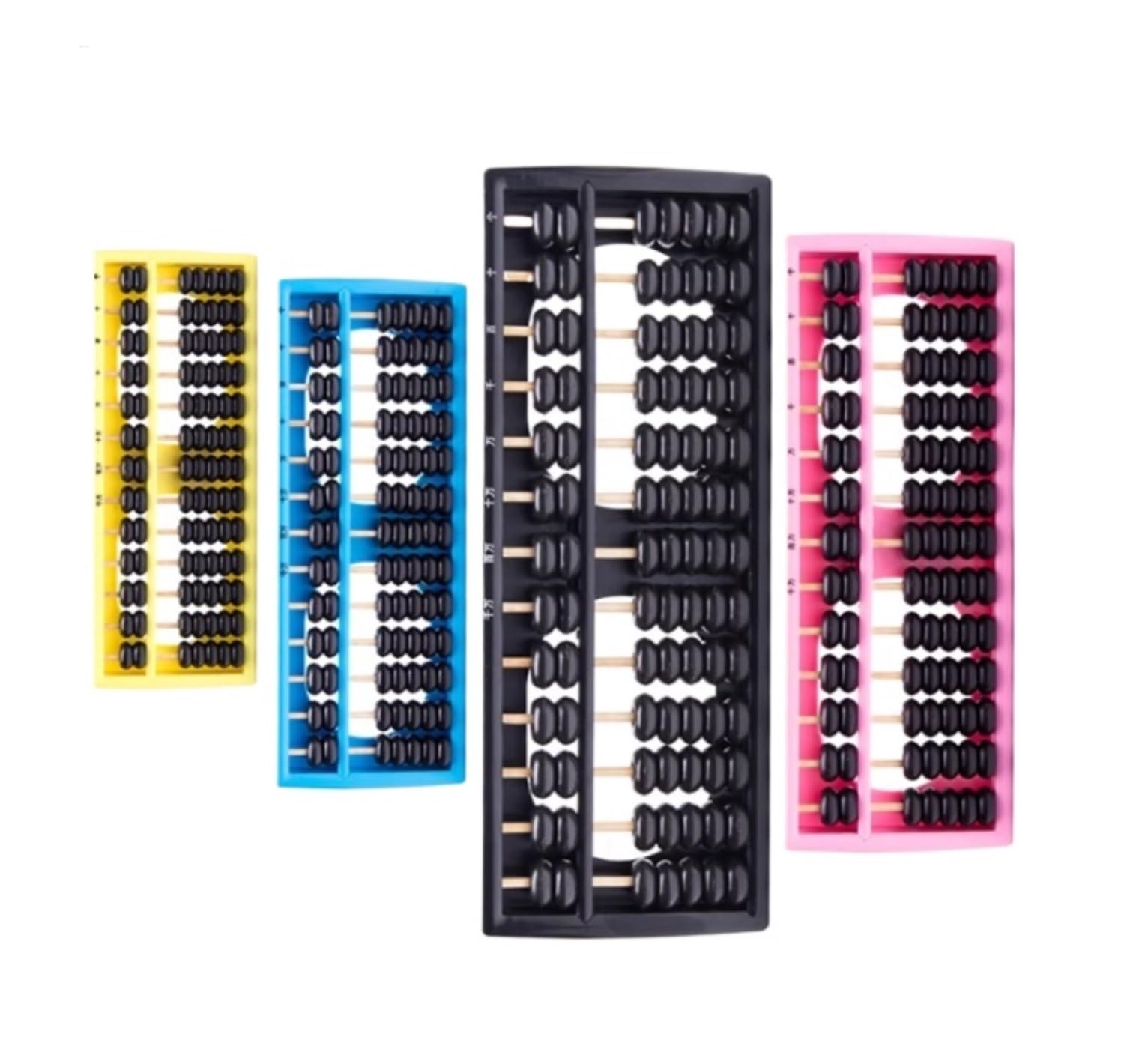 BJfhRH Math Learning Tool For School 4Pcs Plastic Abacus Chinese Calculator Counting Tool Couting Math Learning Portable 13 Column Arithmetic Calculator