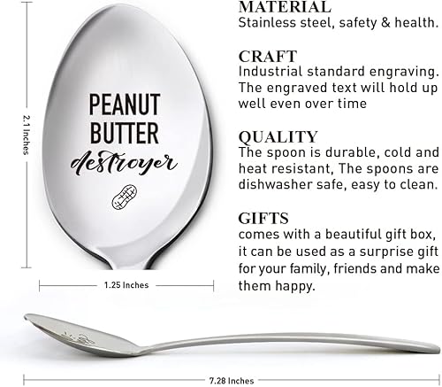 Miniatura 6 de Pop Pop - Cuchara de mantequilla de maní, regalos de cumpleaños y Navidad para abuelo, regalos del día del padre de nieta, nieto, nietos, cuchara