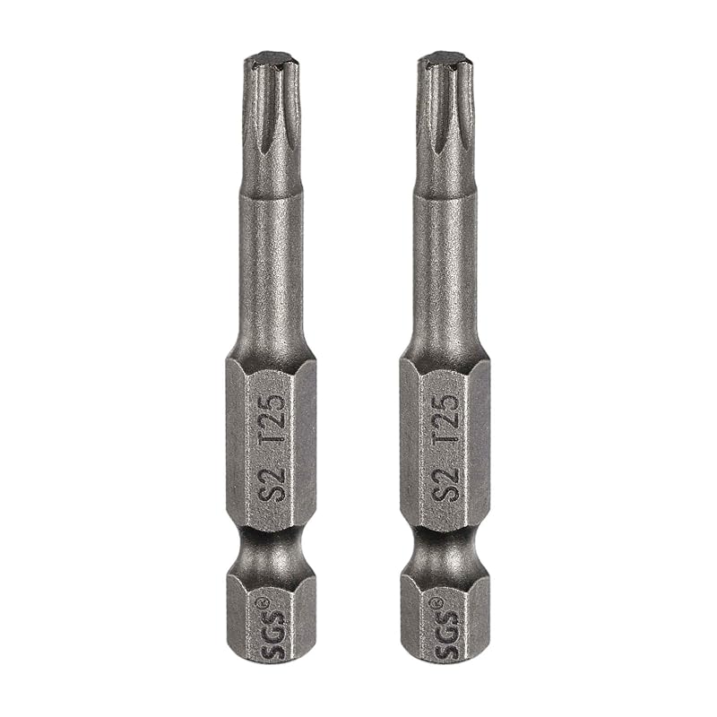 Kit de Ponteiras Chave de Fenda Torx T25 HARFINGTON, Haste Sextavada de 6,35 mm, 50 mm, Ponta Magnética, 2 Peças
