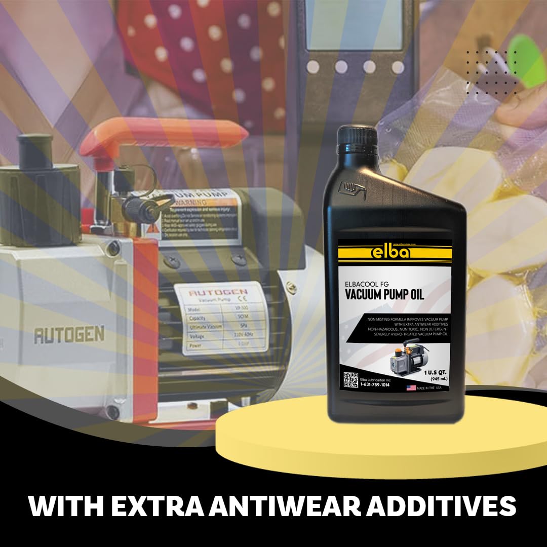 Vacuum pump with ELBACOOL oil highlighting anti-wear additives