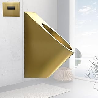 Wall-Mounted Stainless Steel Urinal with Smart Sensor, Anti-Fingerprint, Non-Contact Flushing, for Hotels, Bars, Airports, and Public Restrooms