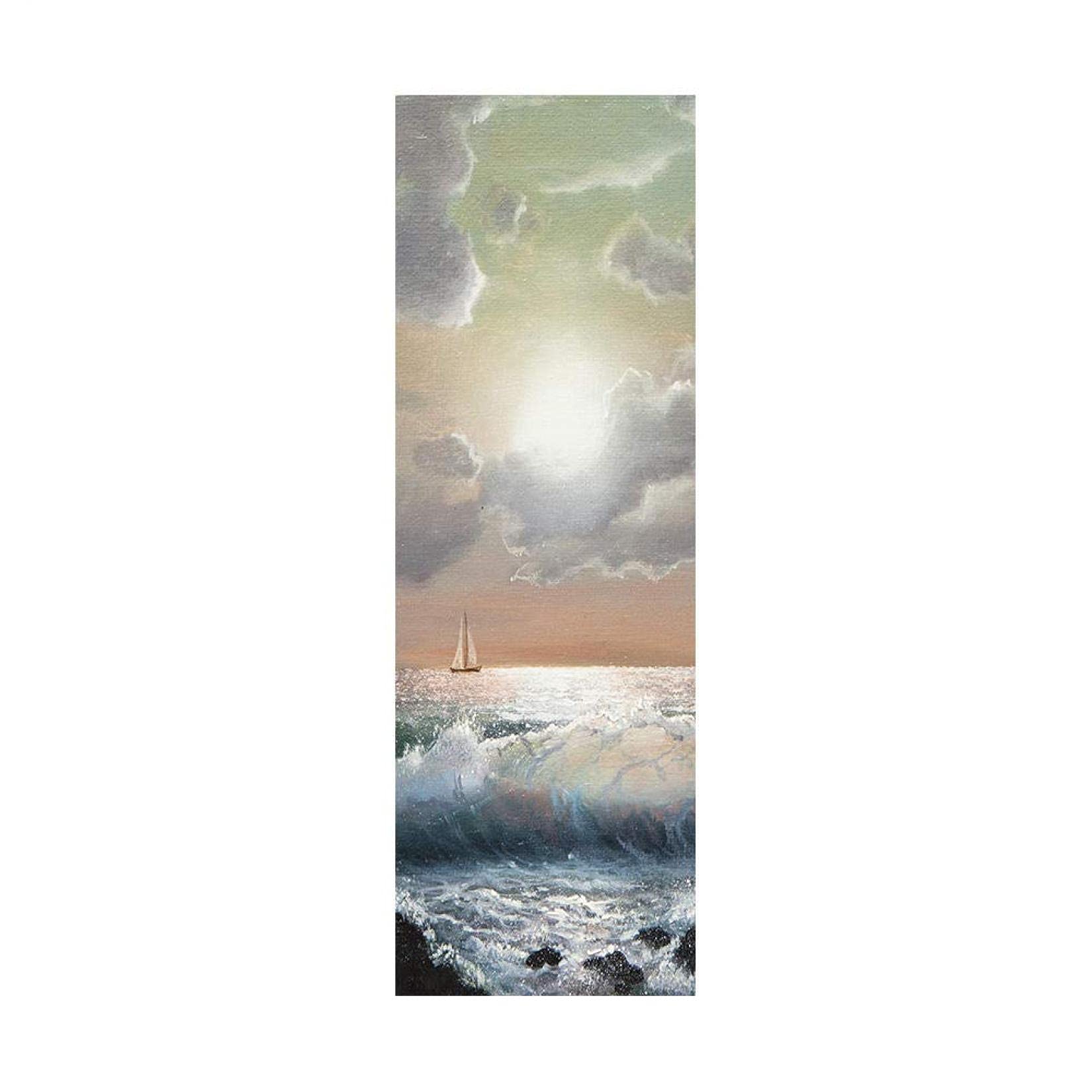 Autocollant réfrigérateur ciel bleu 3D et papier peint vinyle frigo