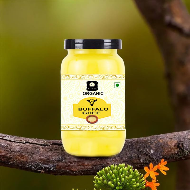 EDZZEL Organic Buffalo Ghee Packaging Grass Fed Buffalo Bilona Ghee Pure & Natural - (100 ml)