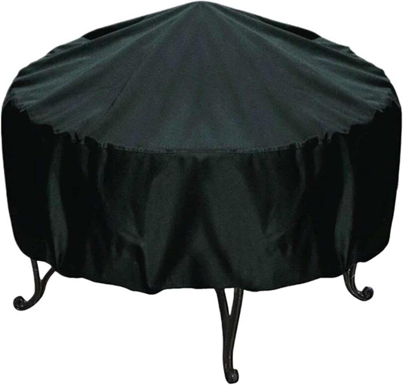 Fire Pit Cover Round Stove Cover Waterproof Windproof for Outdoor Garden Furniture Sets for Patio Fireplaces(112x21cm)