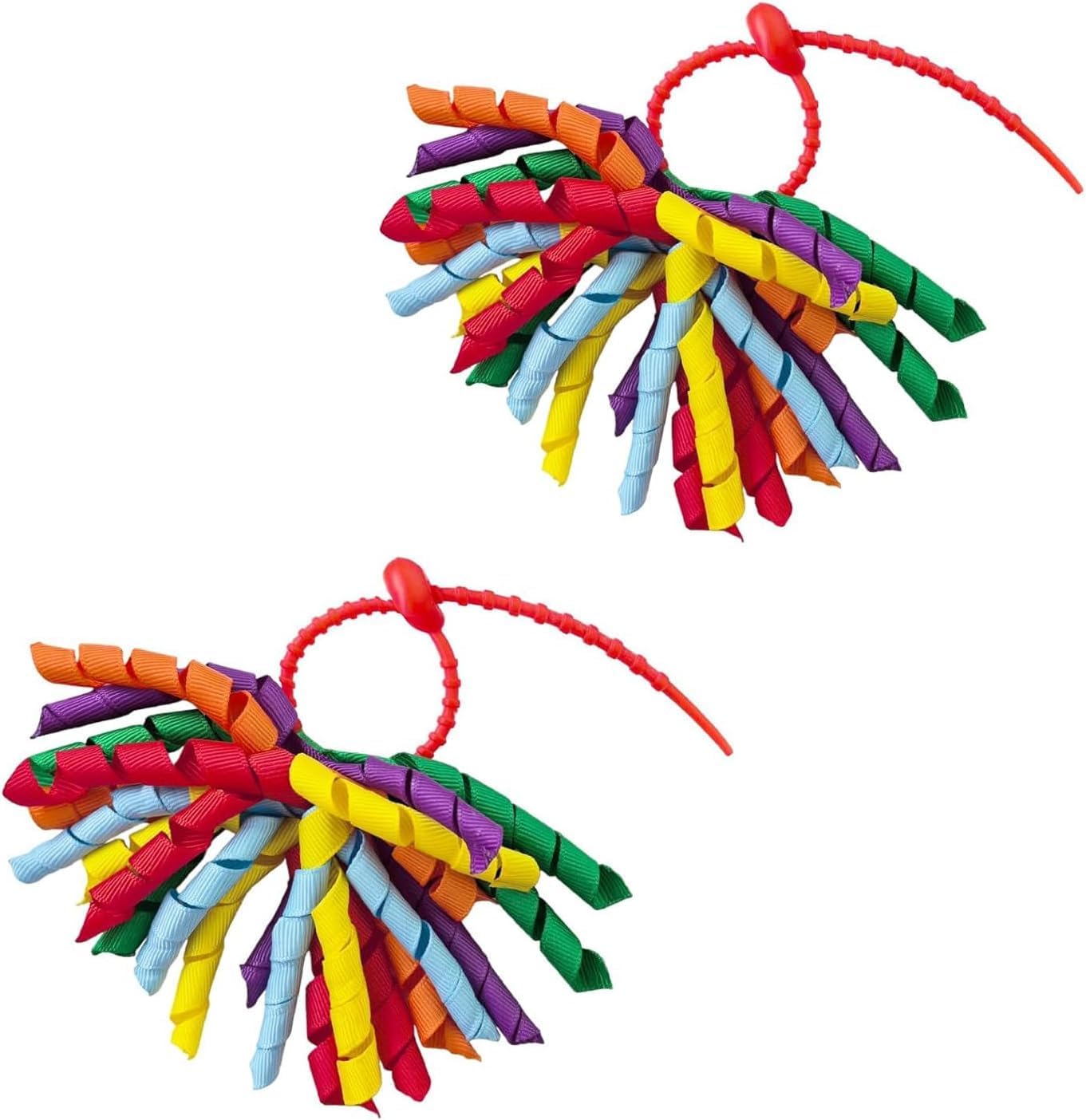 Luggage Pom Poms for Suitcases, Curly Luggage Identifiers with Secure Silicone Tie - Vibrant & Reusable Cute Luggage Tags for Suitcase, Backpack, Stroller