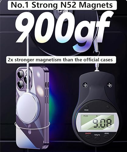 Miniatura 3 de Funda transparente para iPhone 14 Pro magnética compatible con MagSafe protector de lente de cámara integrado, suave a prueba de golpes, funda
