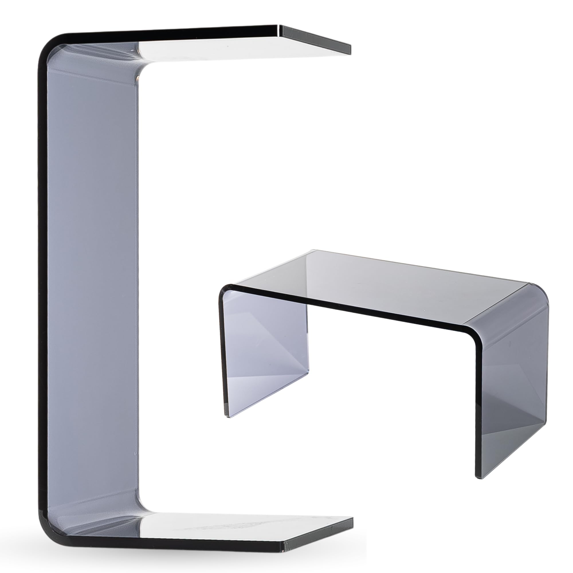 Homeward Living Acrylic Side Table - 12" D x 12" W x 24" H - Elegant Clear End Table, Sturdy Lucite Nightstand, Unique Funky Desk for Modern Home Decor - Perfect for Bedside Table