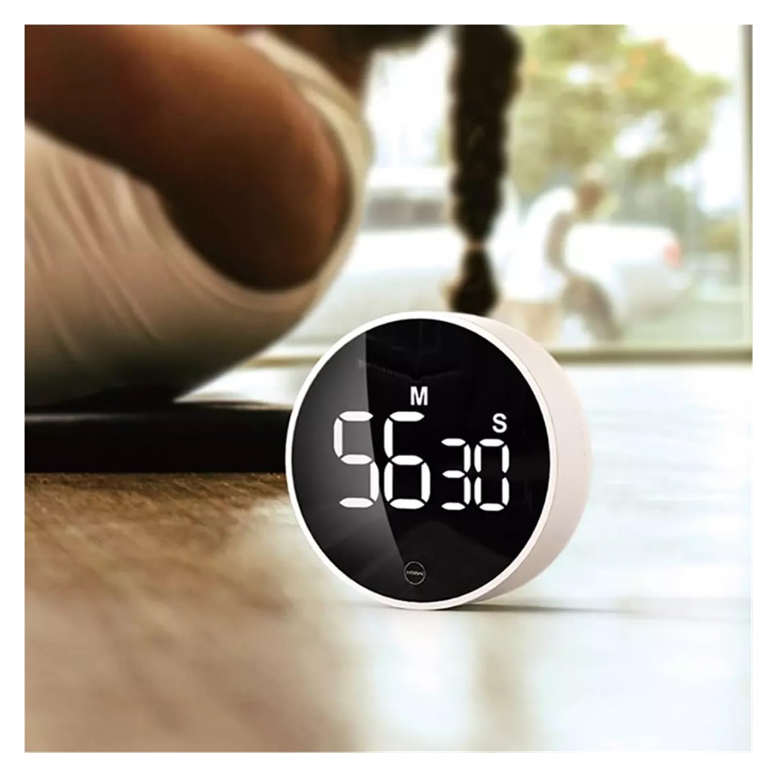 Obrotowy Timer Regulacja Jasności Magnetyczny Cyfrowy Wyświetlacz LED Przenośny Prosty Budzik Do Gotowania W Kuchni łAtwy W UżYciu(2pcs)