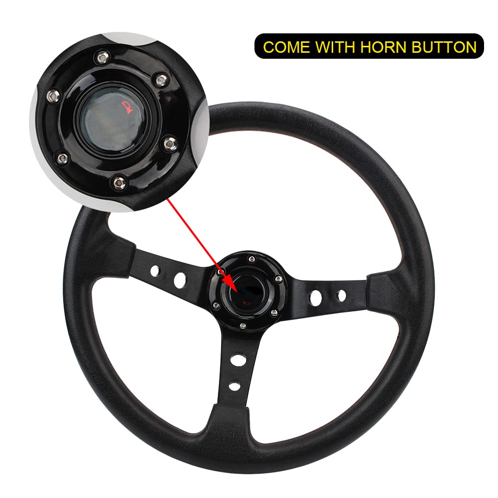 Volante da Corsa Universale,Volante Sportivo Volante da corsa for auto 14 pollici sportivo alla deriva