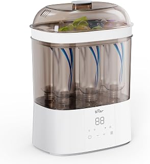 Bear 2-Layer Electric Baby Bottle Sterilizer & Dryer - Fast Steam Sanitizer, 48Hr Storage for Bottles, Pacifiers & Pumps